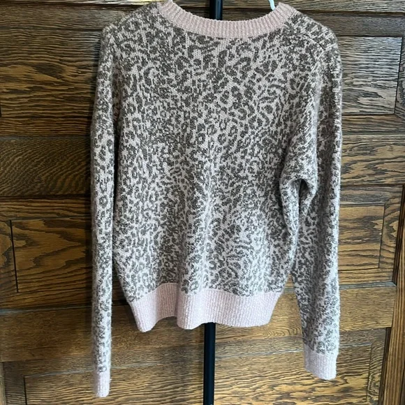 Madewell Shrunken Pullover Sweater in Leopard size M - Picture 5 of 6
